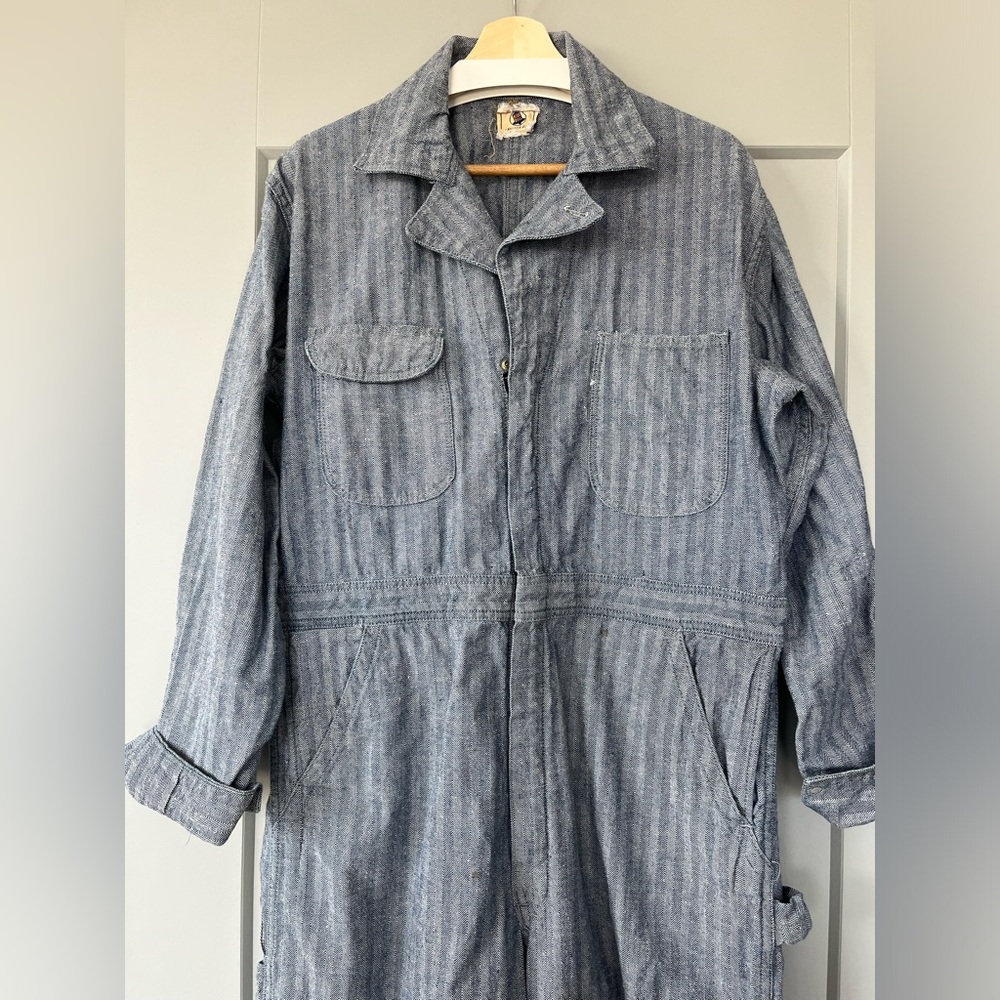 Vintage herringbone coveralls men’s L